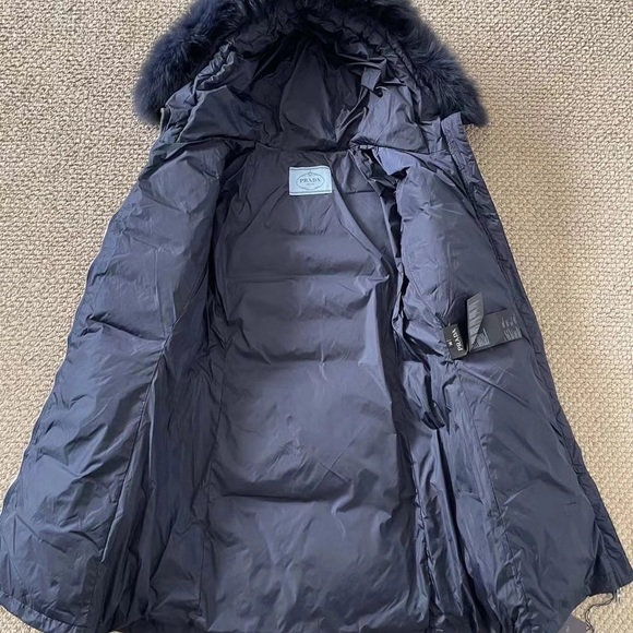 Prada Jackets & Coats Prada Fox Fur Down Jacket With Hood Brand New